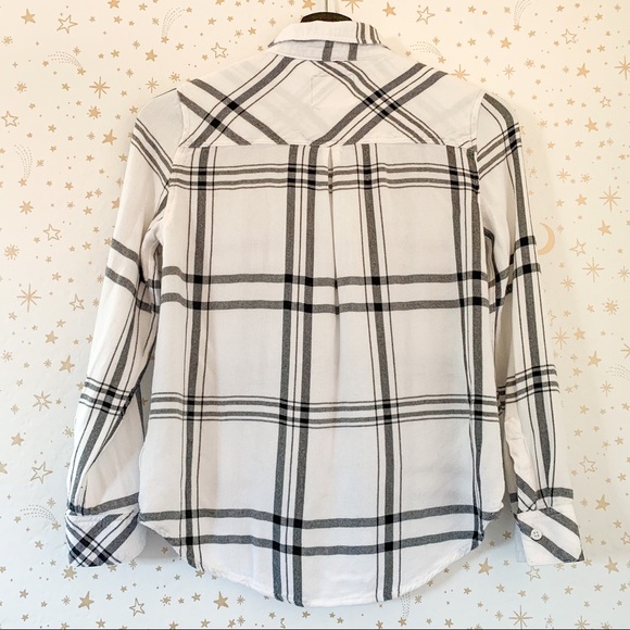 Rails Hunter White Jet Flannel Long Sleeve Shirt - Picture 8 of 16